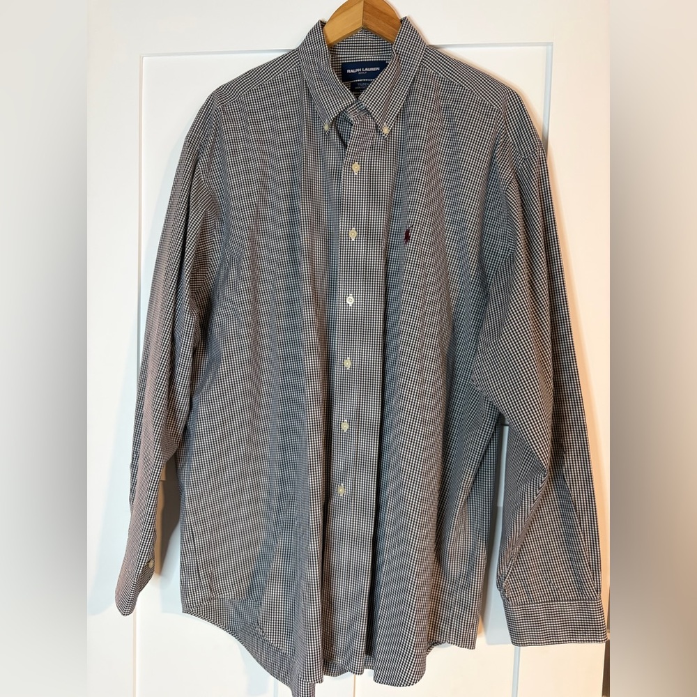 Ralph Lauren Golf Mens XL Tilden Gingham Button Down Shirt